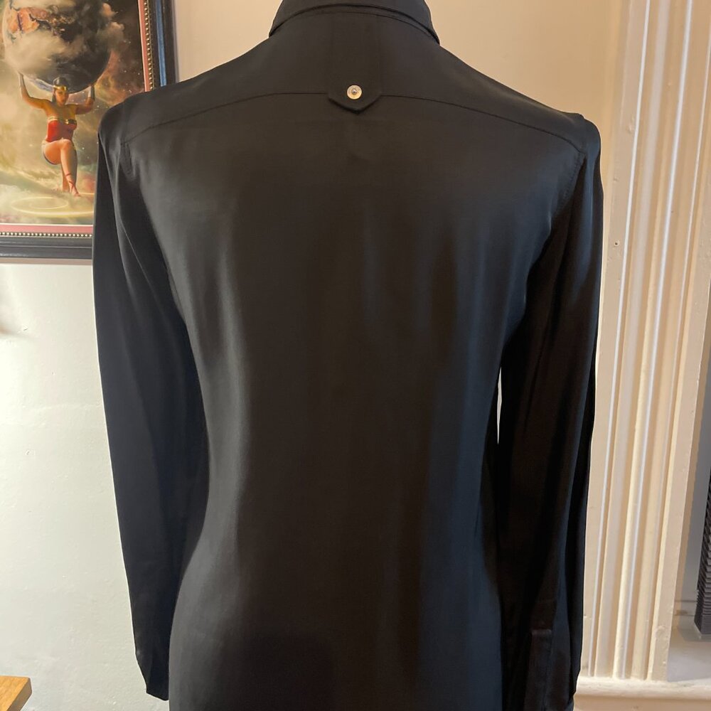 Diesel Black Ruffled Silk Blouse - Picture 7 of 10
